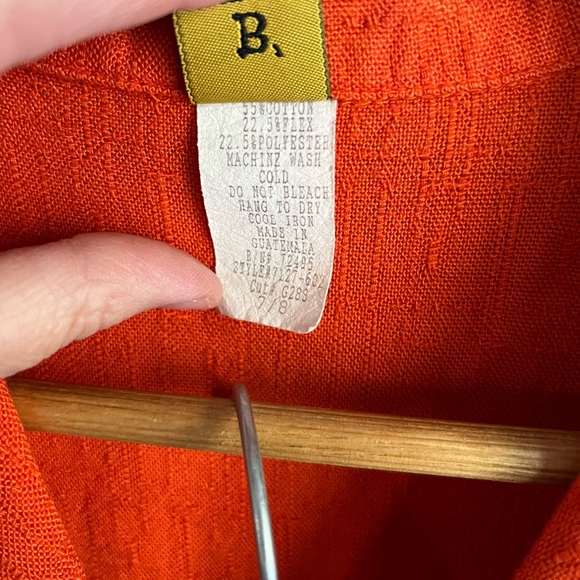 VTG 90’s Neon Orange Diamond Rhinestone Button Down Blazer Mini Skirt Suit Set - Picture 4 of 7